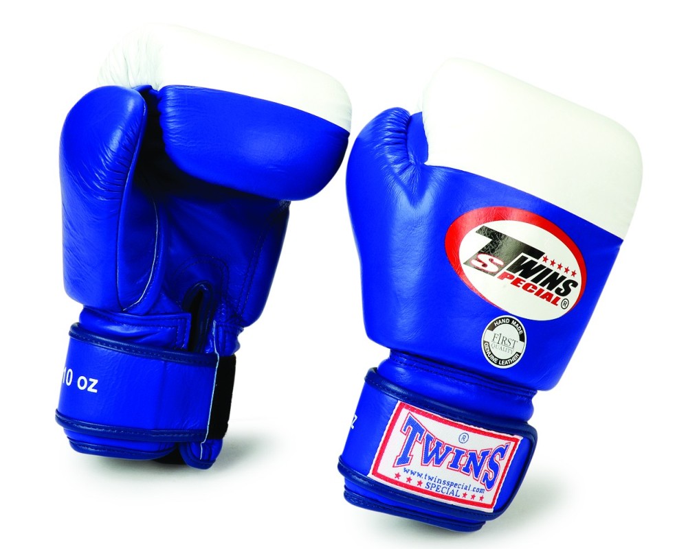 Twins rokavice za boks, kickbox, MT AIBA Modre - goveje usnje 10 oz